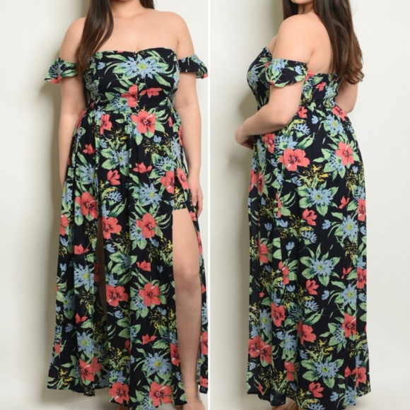 LAST 1! XS! NAVY FLORAL ROMPER JUMPSUIT - Picture 3 of 5